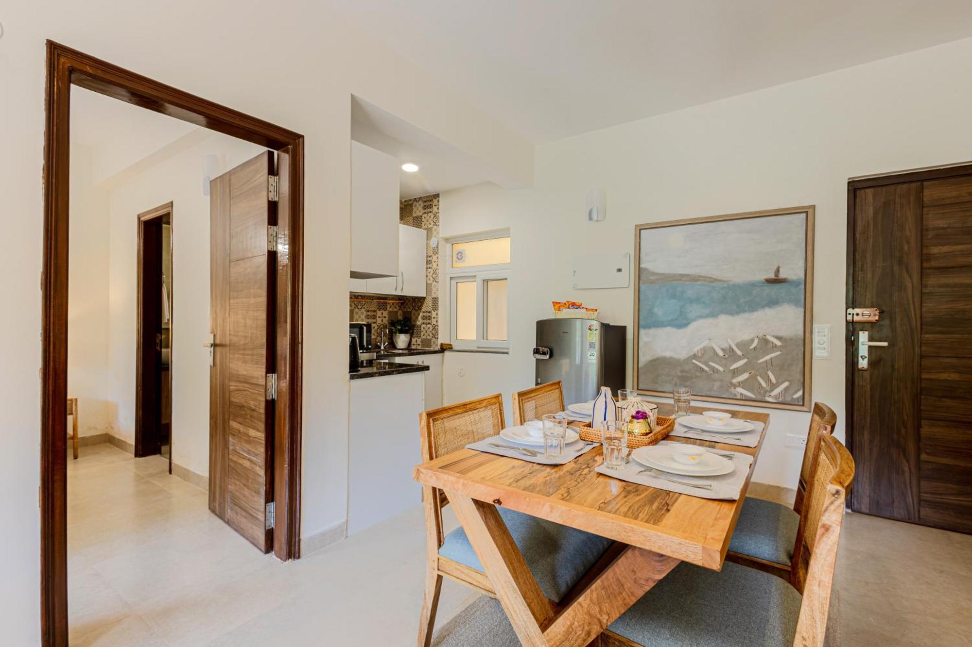 Alaya Stays 1 Bhk With Balcony & Pool - Veera Marina Candolim Kültér fotó