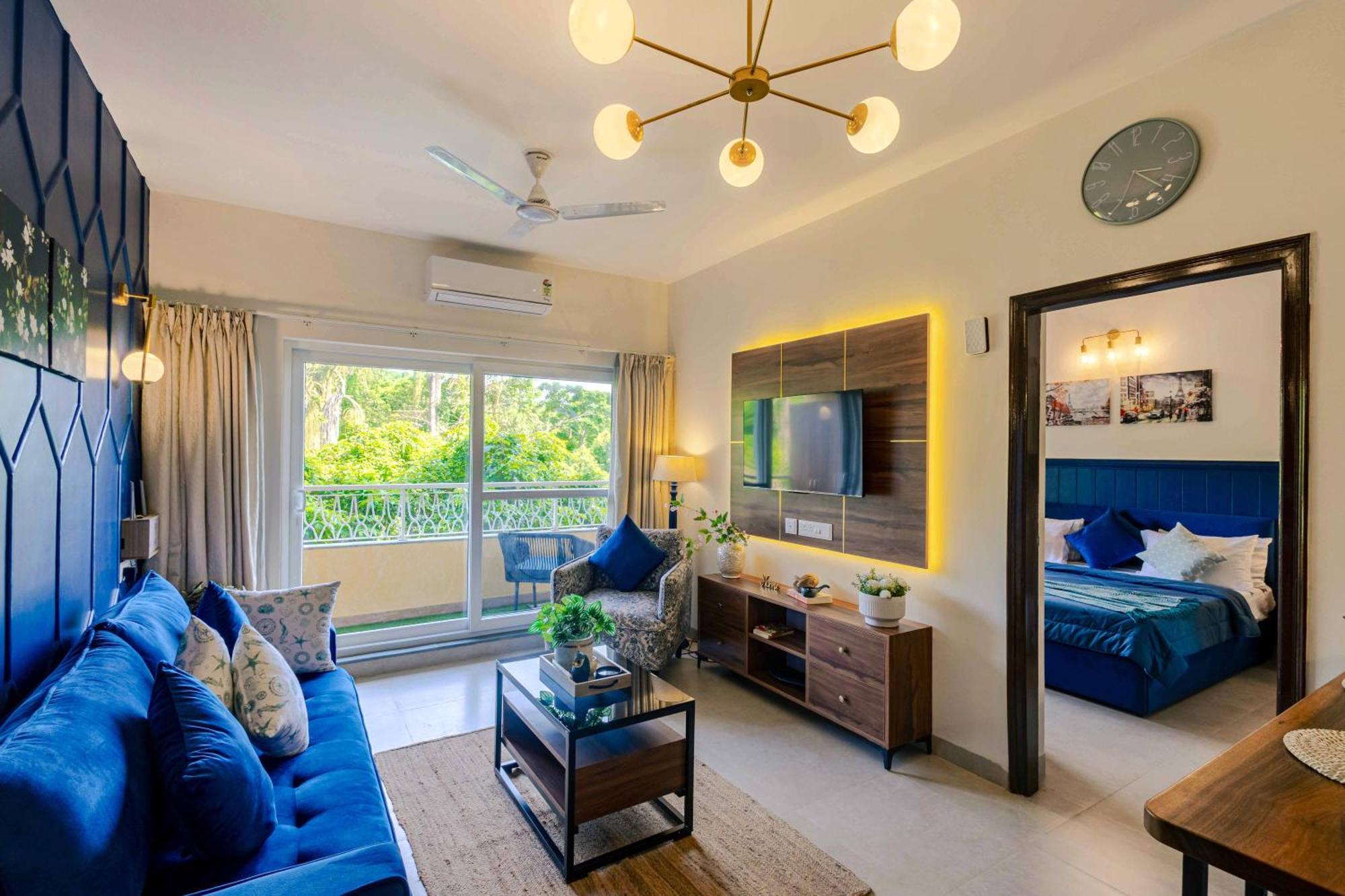Alaya Stays 1 Bhk With Balcony & Pool - Veera Marina Candolim Kültér fotó